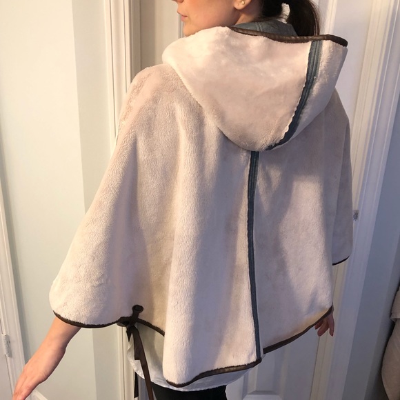 Anthropology reversible denim poncho - Picture 7 of 8